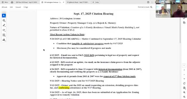 Property Owner Seeks Compliance for Illegal Three-Unit Residence in CD 2 Zone