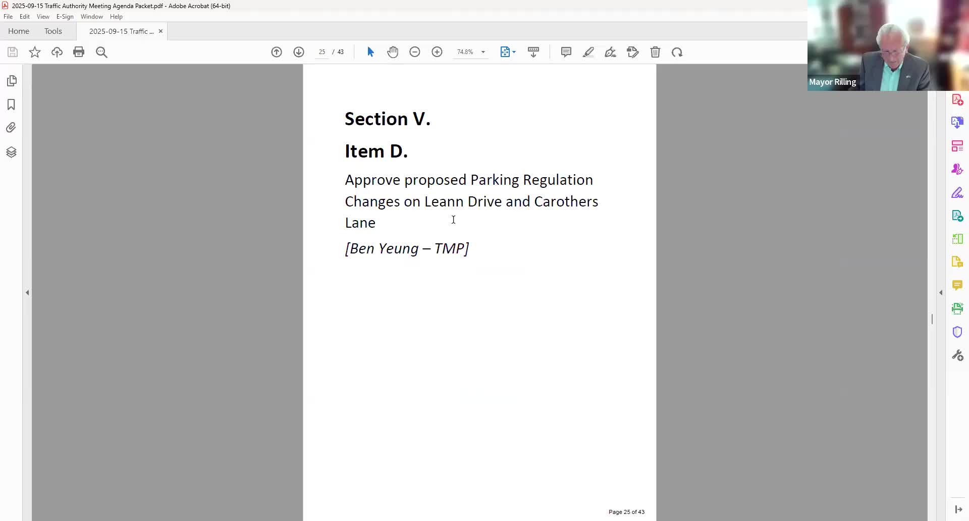 Traffic authority approves phased no-parking pilot on Carruthers Lane and Leanne Drive to limit student overflow