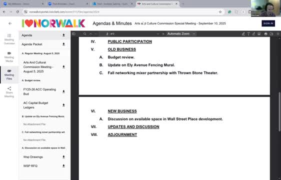 Commission discusses more events: mixers, open mics, holiday market and youth field trips