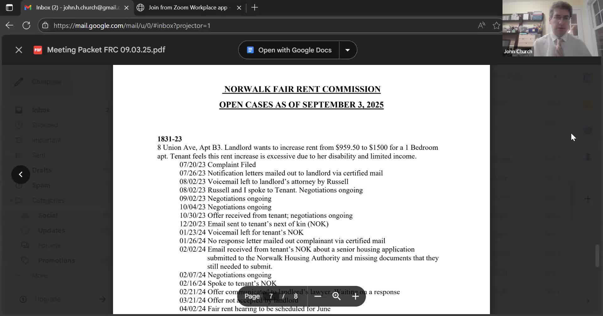 Norwalk Fair Rent Commission closes two long-running cases; schedules hearing for another