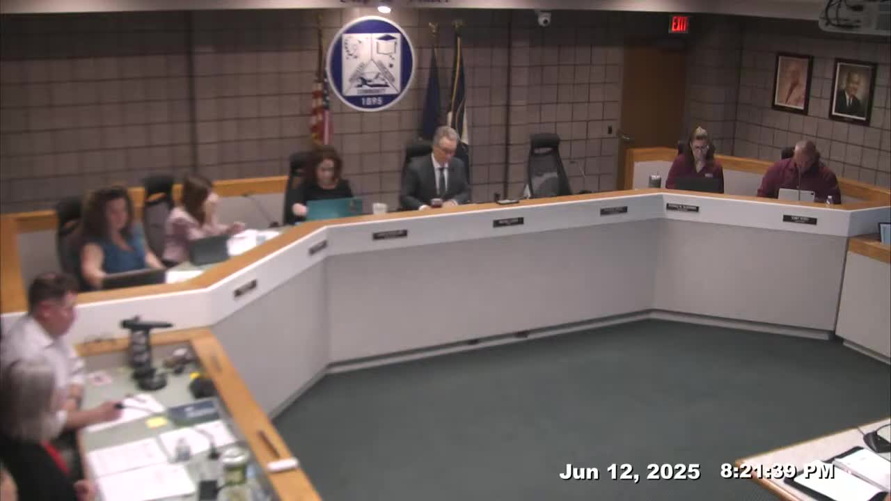 Council awards $1.36 million water‑main replacement contract for neighborhood streets