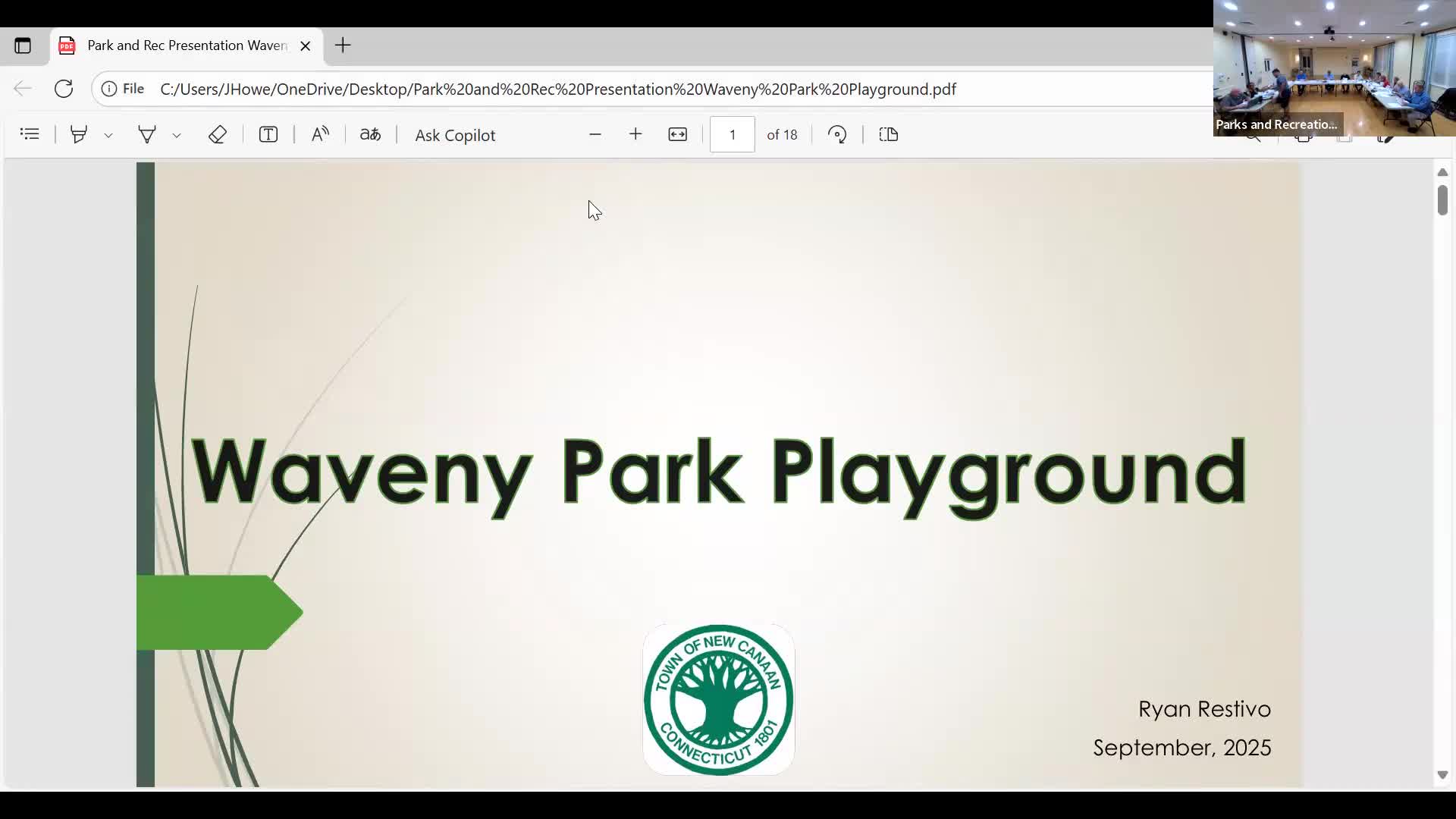 Commission approves inclusive Waveny playground design; construction planned for 2026