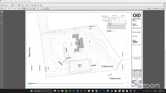 HDC approves tennis court moved, sunken 4 feet and screened at 170 Cliff/10 Maxi site