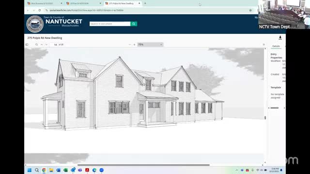Commission holds 5 Gray Ave. plan, asks for simplified massing and context for two sister lots
