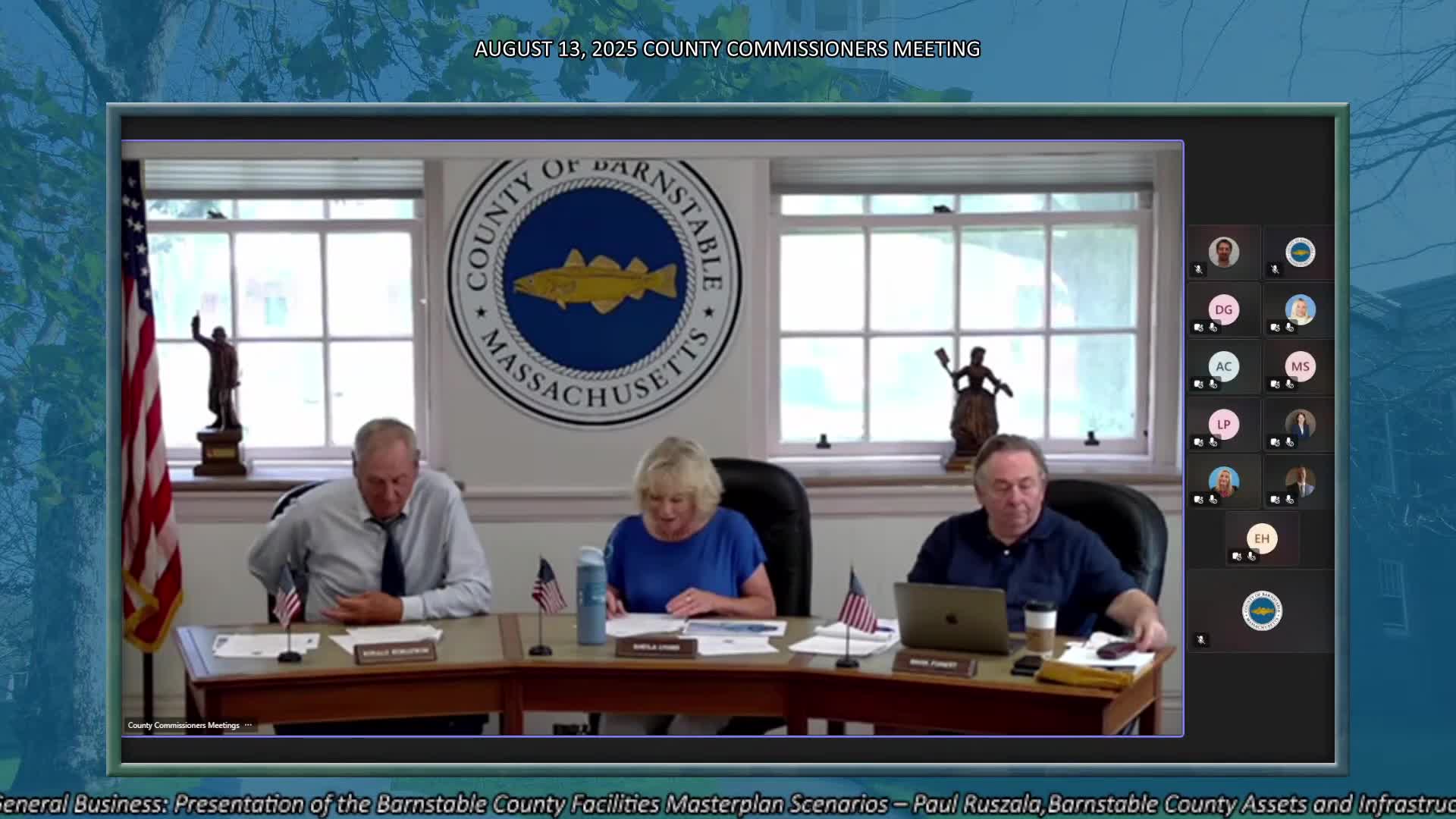 Gensler presents five master‑plan scenarios; recommends new 2‑story county building and revenue options