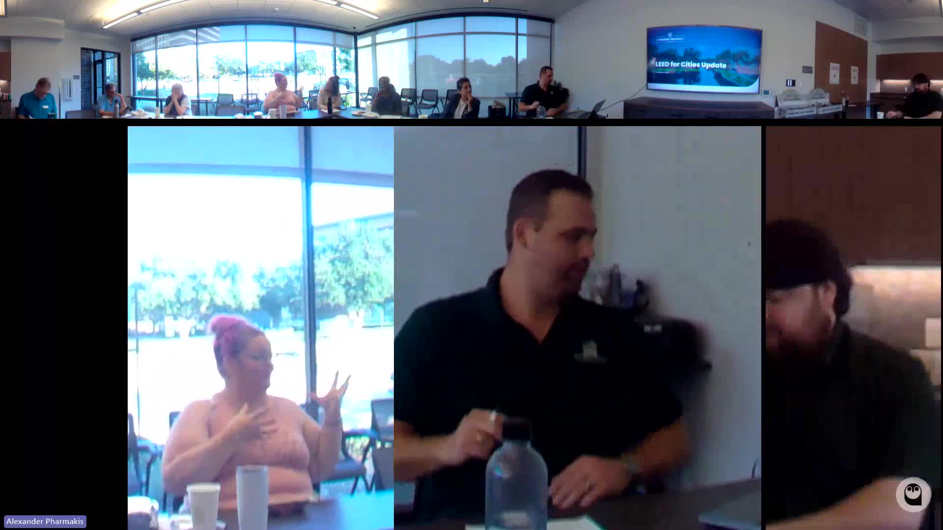 Staff report: city’s LEED for Cities application submitted; preliminary score expected in October