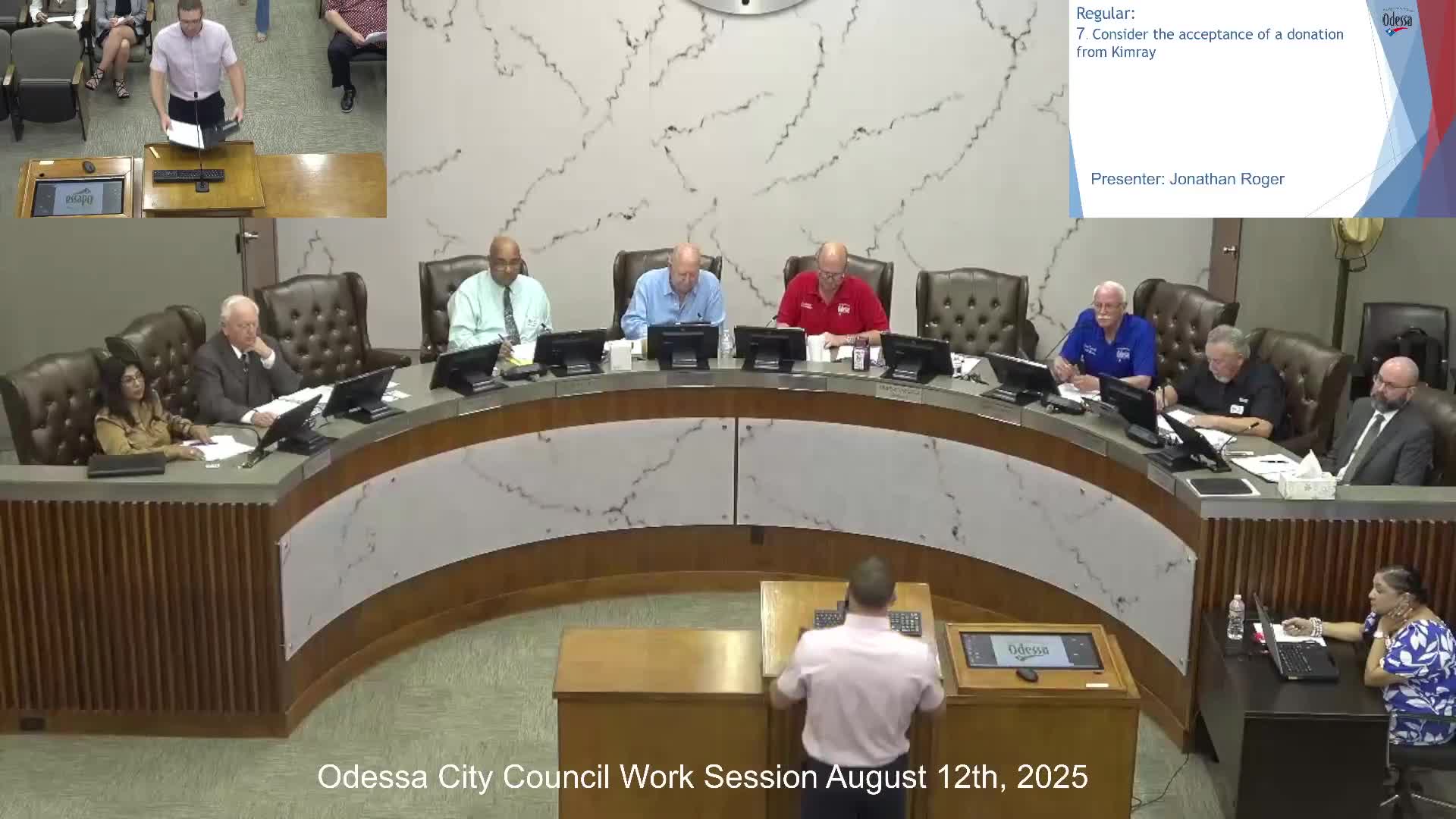 Council accepts material donation from Kimray for irrigation and pools