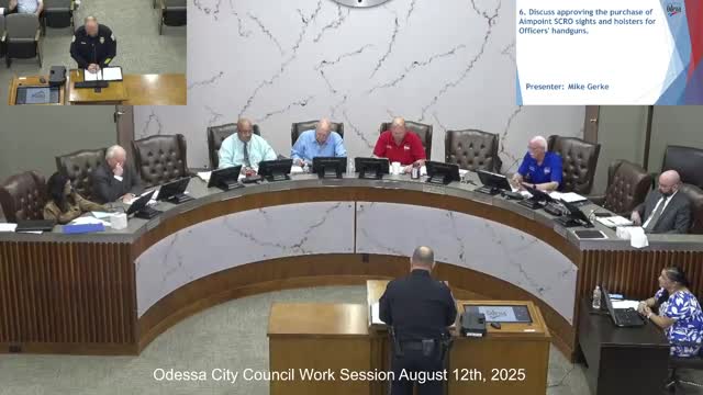 Council to consider AimPoint sights and holsters for new Smith & Wesson M&P9; cost $124,043 from seized funds