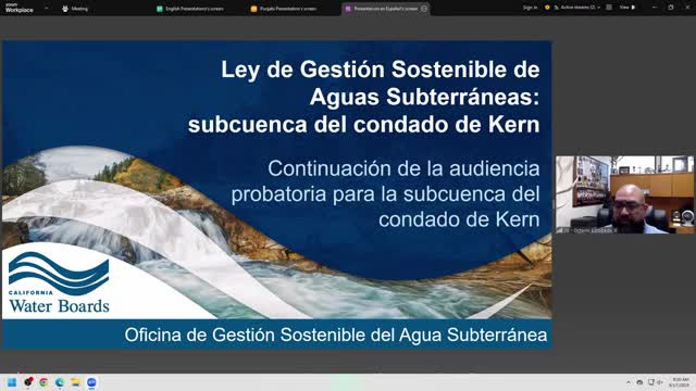 Kern County Water Management Board Reviews 2025 Groundwater Sustainability Plan