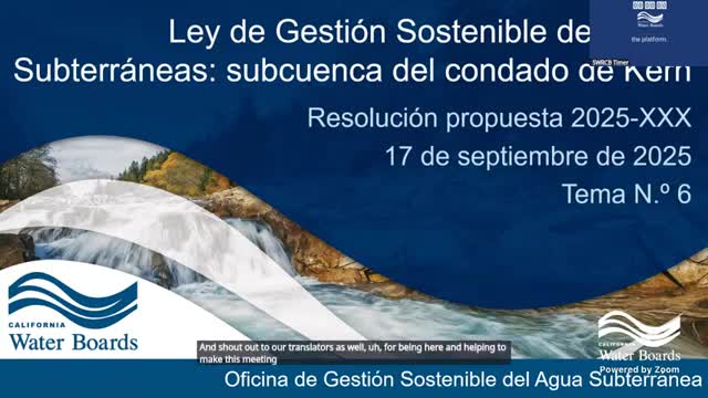 State Water Board adopts resolution, will return Kern County Subbasin to DWR oversight after staff verification