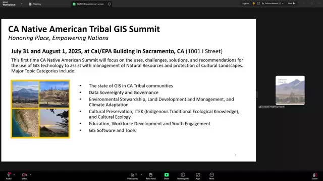 Tribes, CalEPA and State Water Board staff held first California Native American Tribal GIS Summit, organizers say