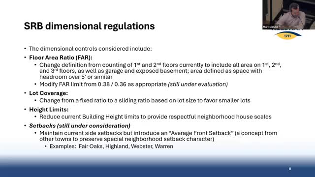 Needham Committee Proposes Zoning Changes to Regulate House Sizes in SRB District