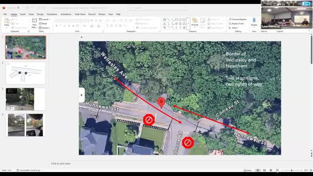 Residents press Needham to address blind turn at Honeywell/Wellesley; staff to contact property owner and pursue feasibility study