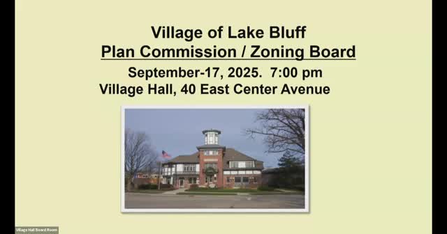 Lake Bluff Joint Plan Commission Reviews Subdivision Proposal for 1010 Green Bay Road