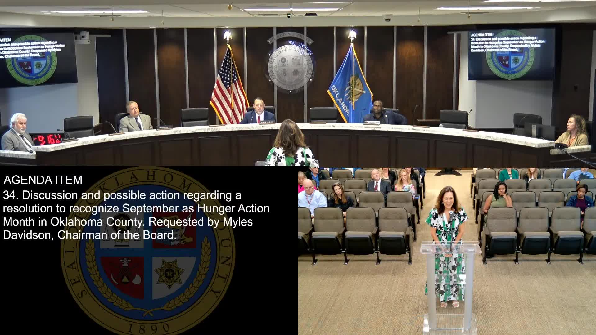 County proclaims September as Hunger Action Month after Regional Food Bank presentation