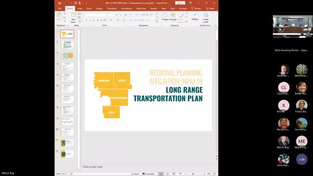 Regional planners brief supervisors on RPA‑18 long‑range transportation plan and grant opportunities