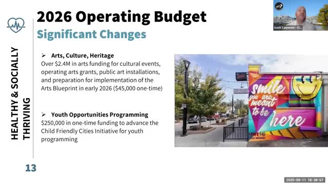 City Council Discusses 2026 Budget Priorities and Community Funding Strategies