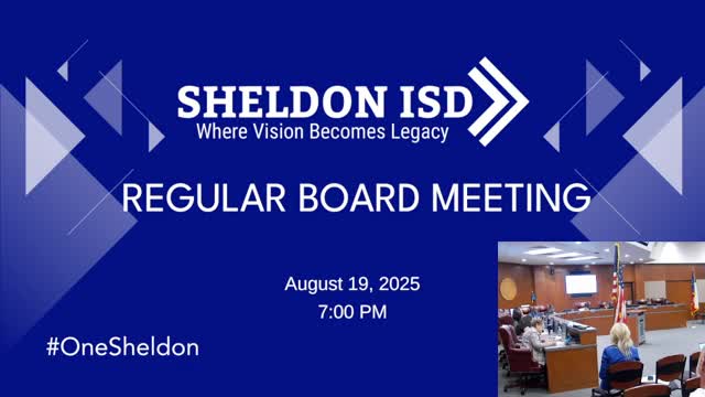 Sheldon ISD board discusses foundation bylaws and funding flexibility; authorizes related expenditures
