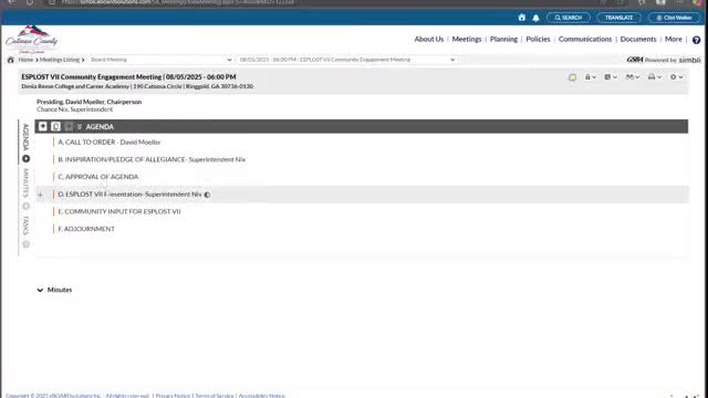 Catoosa County holds community engagement meeting on proposed E‑SPLOST 7 renewal ahead of Nov. 4 vote