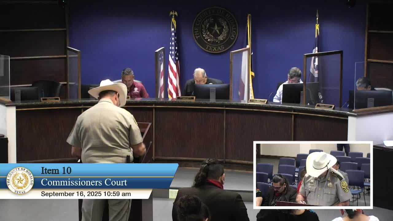 Vidal County Approves Budget Adjustment for Auto Theft Operations and MOU with ICE