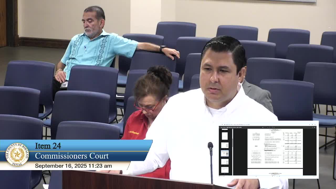 Hidalgo County Commissioners Approve Multiple Personnel and Funding Initiatives