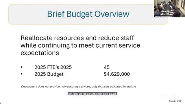 Treasurer's Office Reports Budget Adjustments Amid Staffing Changes and Increased Costs