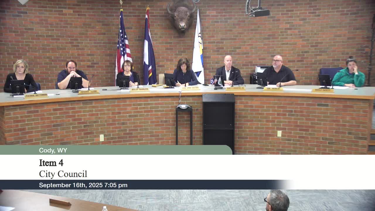 Cody City Council Approves Major Changes to Public Records Policy and Contractor Licensing
