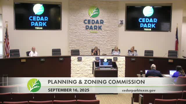 Cedar Park Planning Commission Reviews Consent Agenda and Upcoming Council Meetings