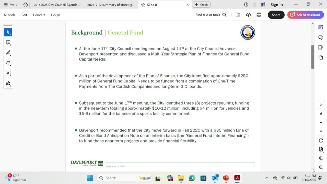 City Council approves $4M financing for immediate police vehicle needs and capital projects