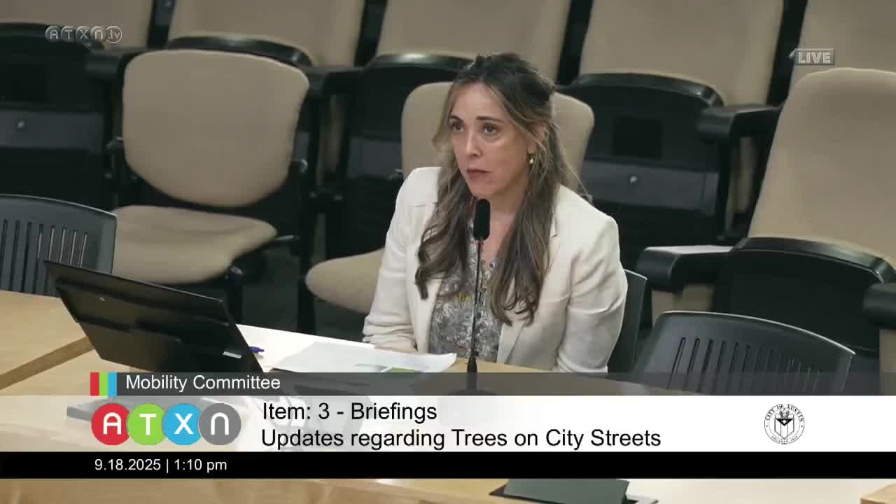 Austin City Council reviews TARP recommendations for enhancing street tree infrastructure