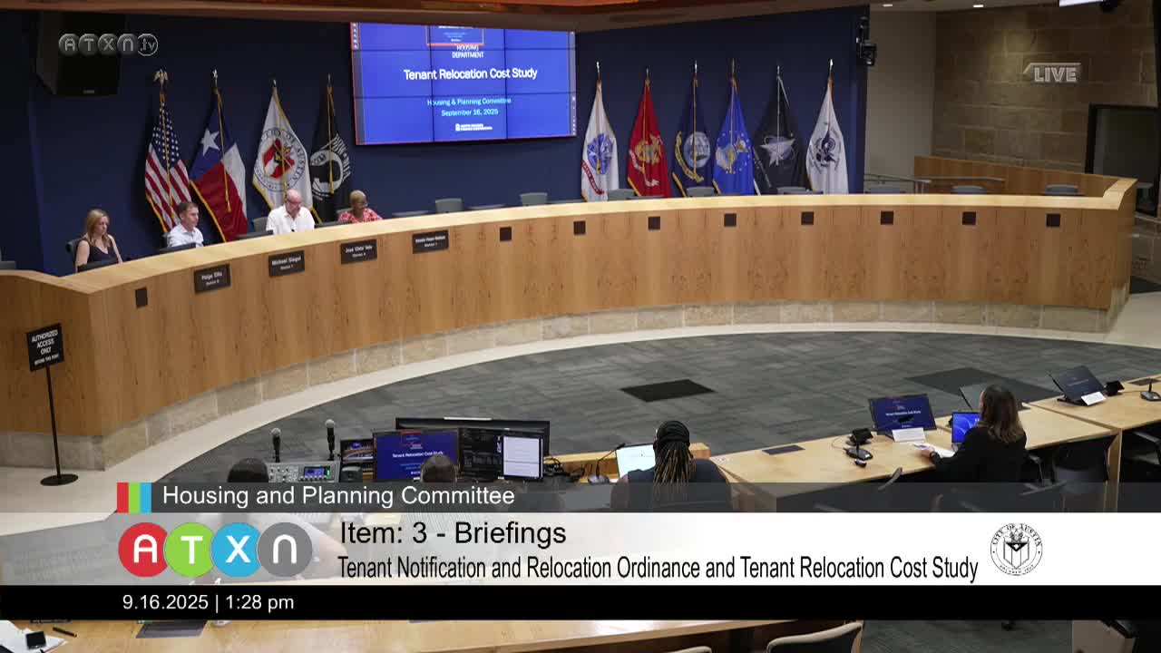 Austin Council Discusses Tenant Relocation Ordinance and Cost Study Findings