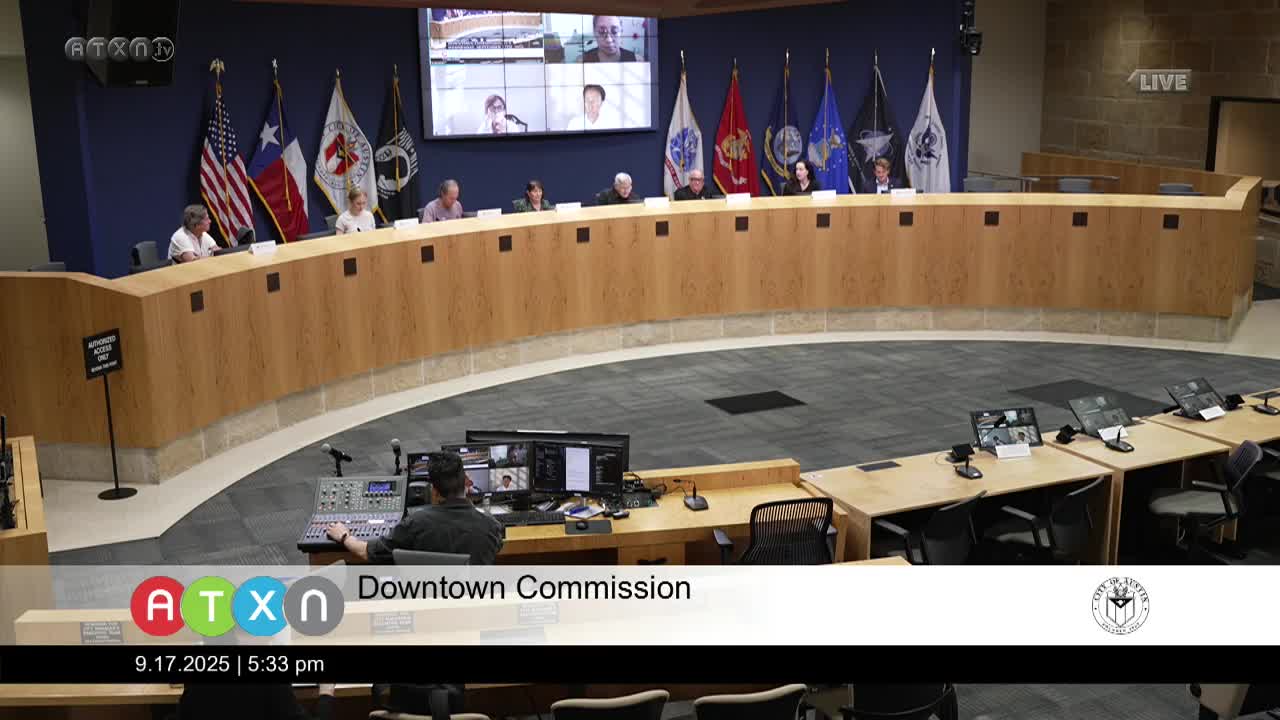 Austin Commissioners Discuss Downtown Initiative and Support for Small Businesses
