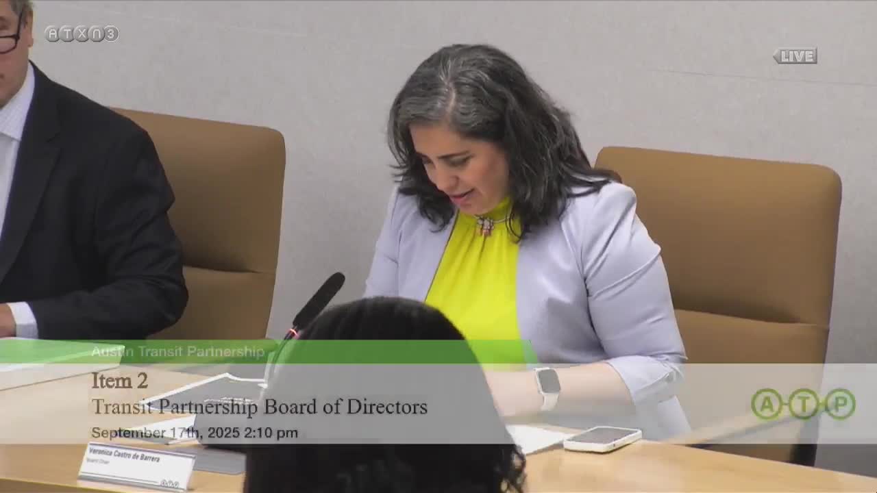Austin Transit Partnership Board Unanimously Approves Fiscal Year 2526 Budget and Audit Plan