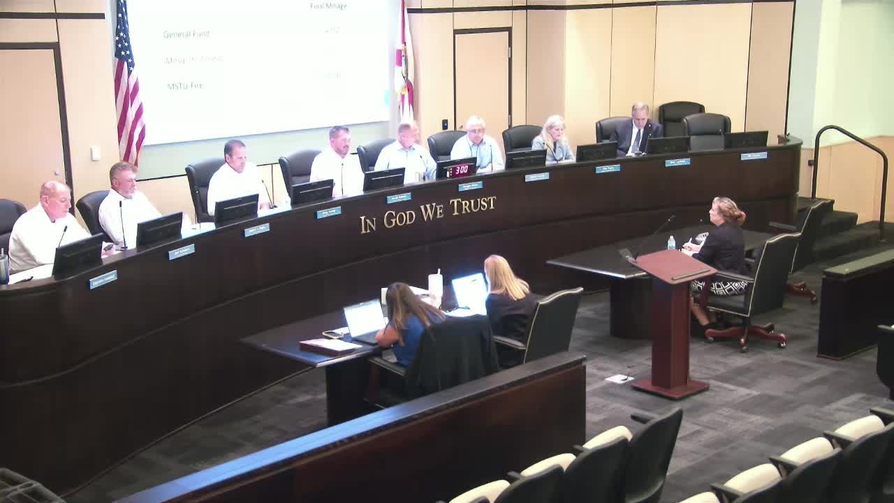 Commissioners Approve FY '26 Millage Rates at Public Hearing