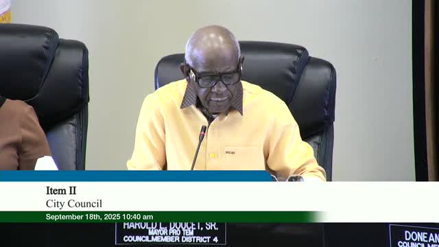 Councilman Doucet Questions Budget Process for Reclassified Positions and Funding Authority