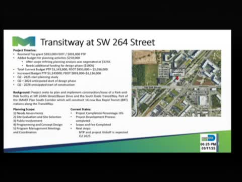 Department of Transportation Begins Planning for Cutler Bay Park and Ride Project