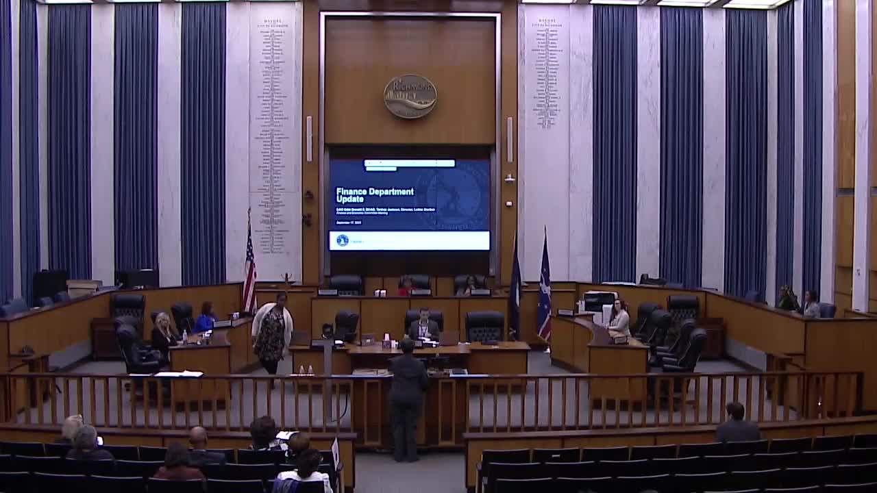 Finance Director Leticia Shelton outlines Richmond's budget audit and infrastructure plans