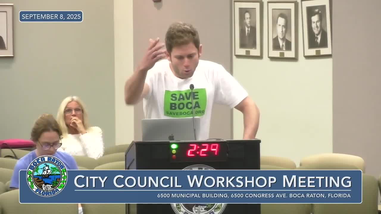 Residents Urge Boca Raton Council to Protect World War 2 Memorial Park from Development