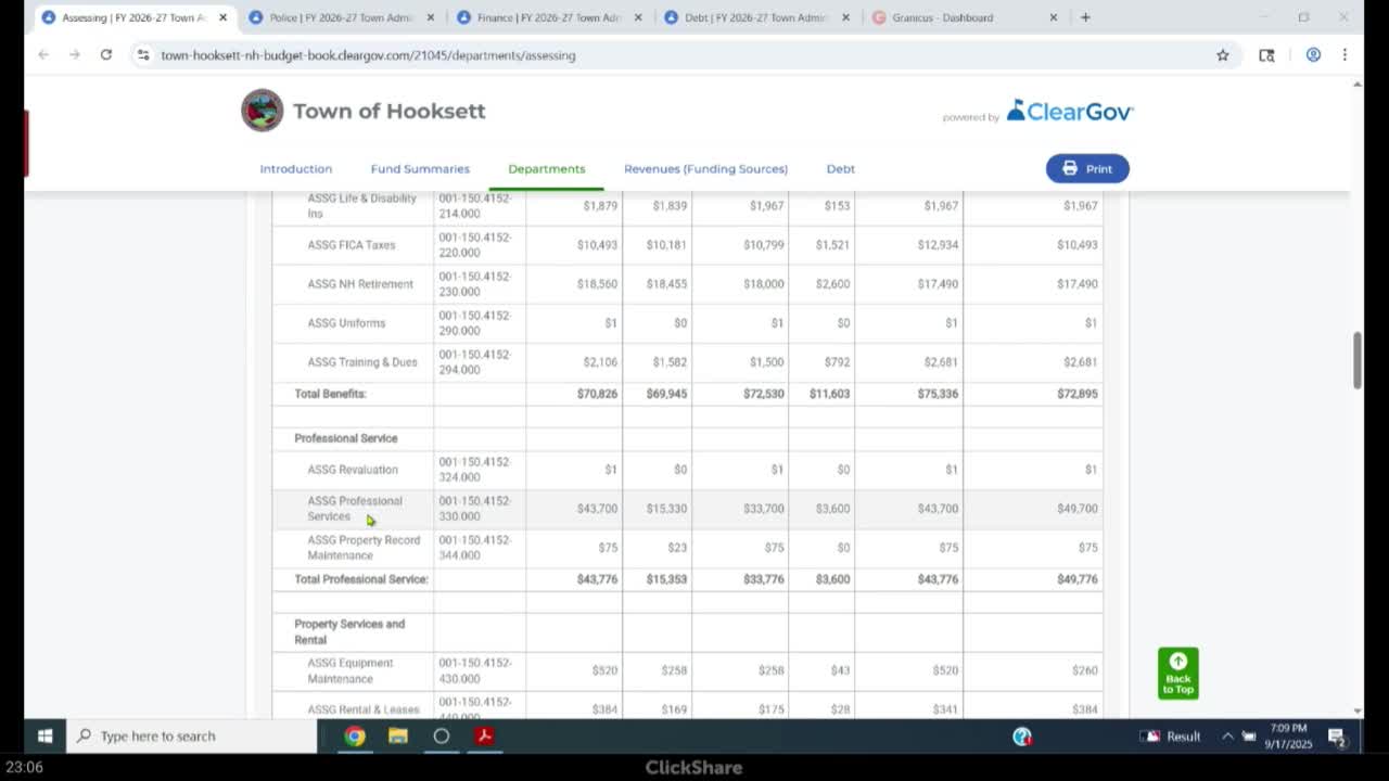 Hooksett Council Proposes $308K Operating Budget with 2.5% Increase