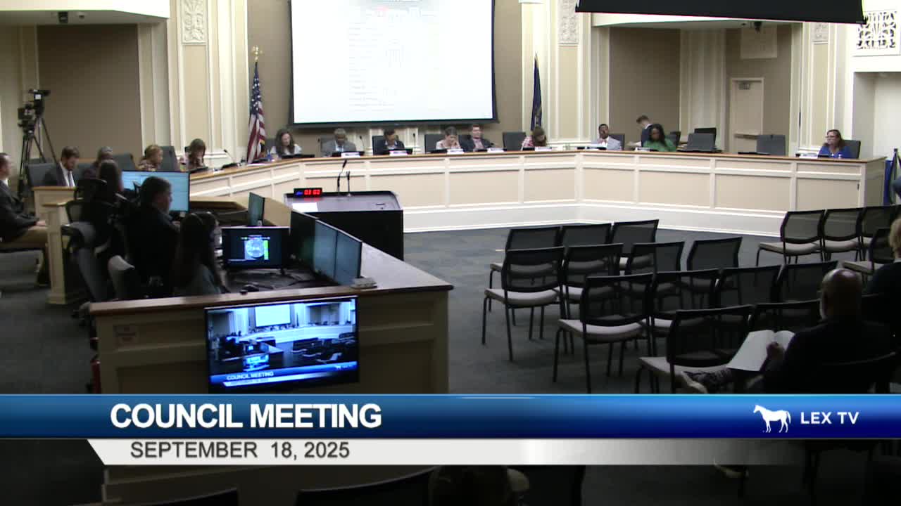 Lexington Urban County Council Approves Budget Amendments and New Agreements for 2026