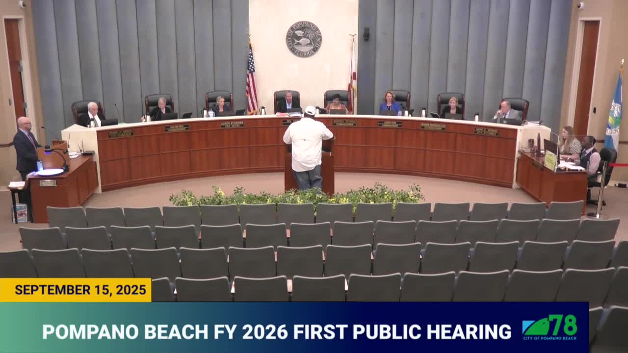 Pompano Beach Mayor Clarifies BSO Contract Renewal During Budget Discussion