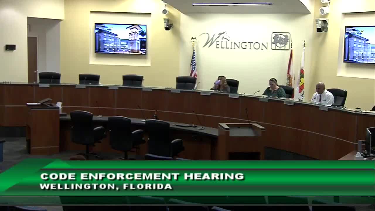 Wellington Code Enforcement Holds Hearing on Property Violations and Fines