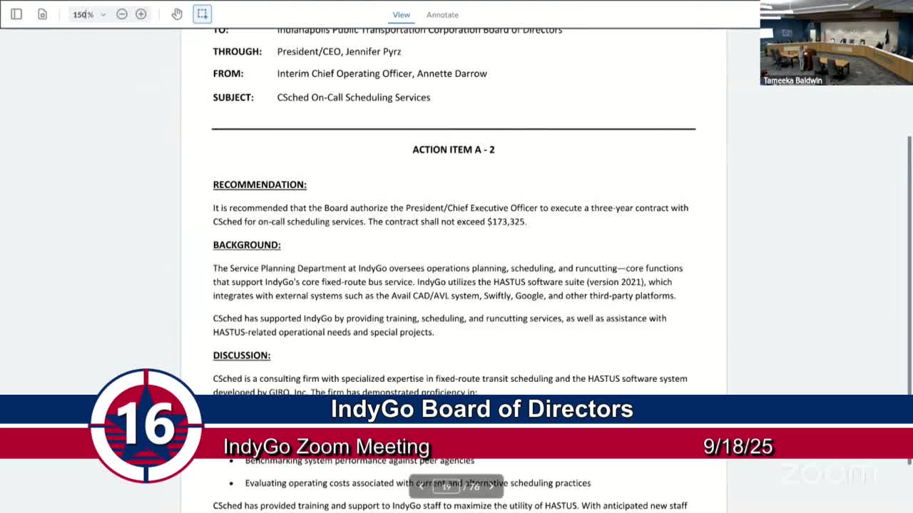 Board Approves Three-Year Contract for Bus Scheduling Support Services