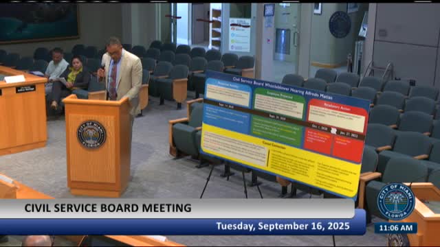 Alfredo Matias alleges unlawful termination after whistleblowing against Miami police
