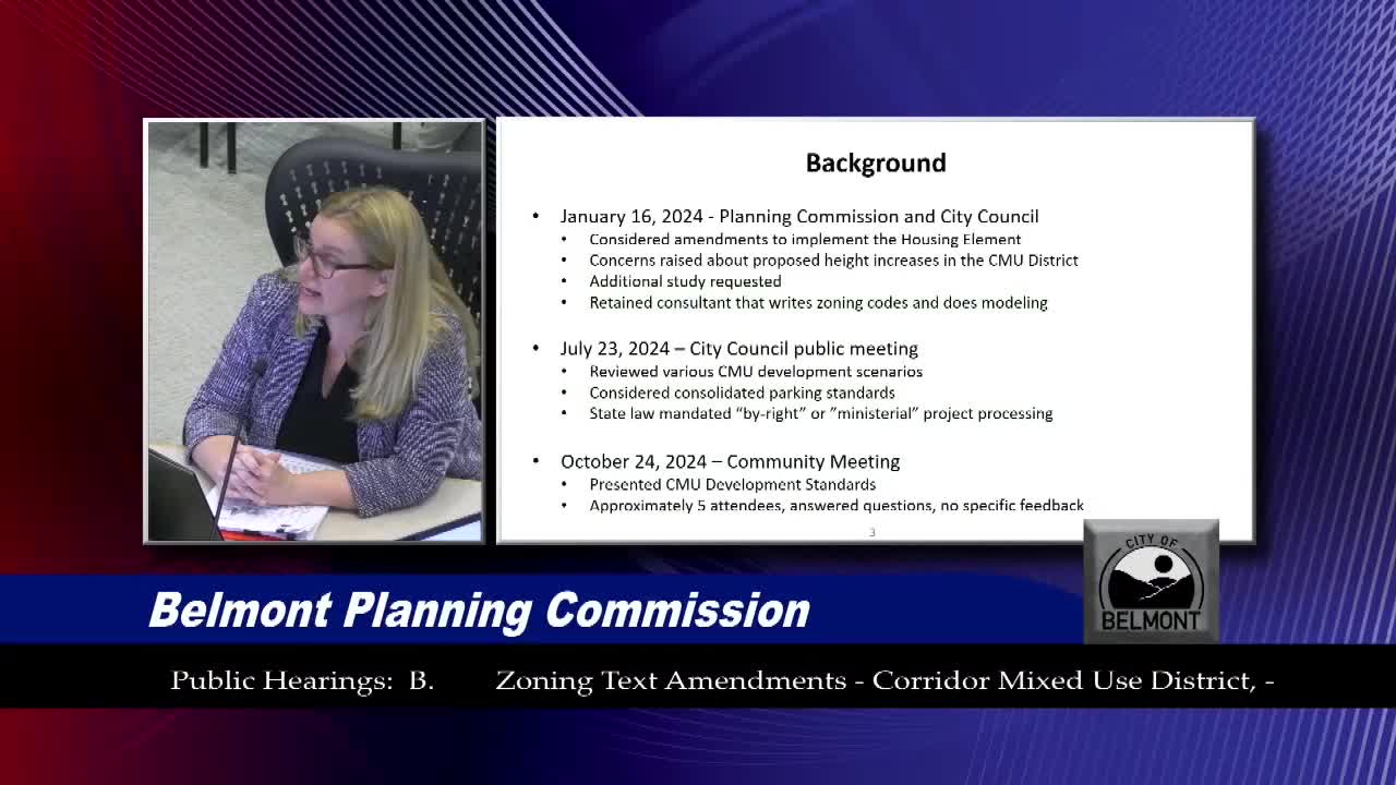 Planning Commission Reviews Proposed Code Amendments for Corridor Mixed Use Zoning