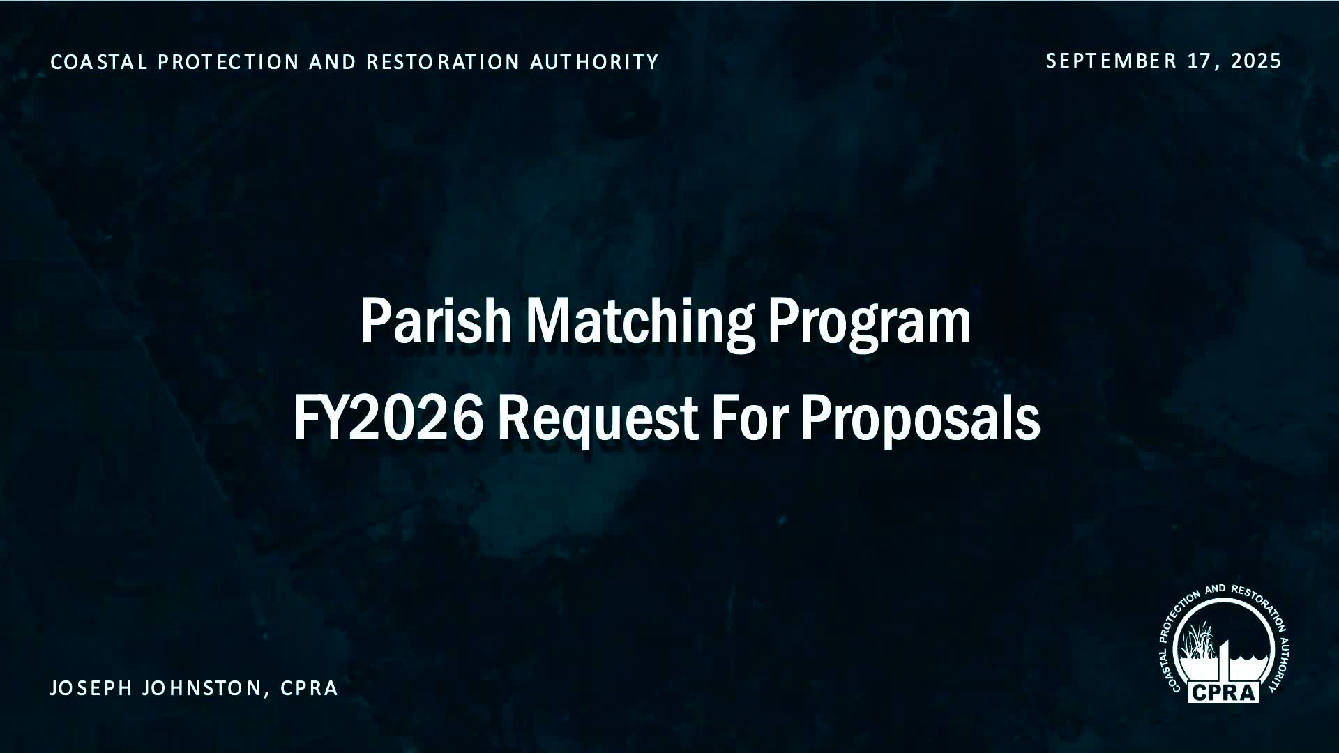 Louisiana CPRA Launches Parish Matching Program with $6M for Restoration Projects