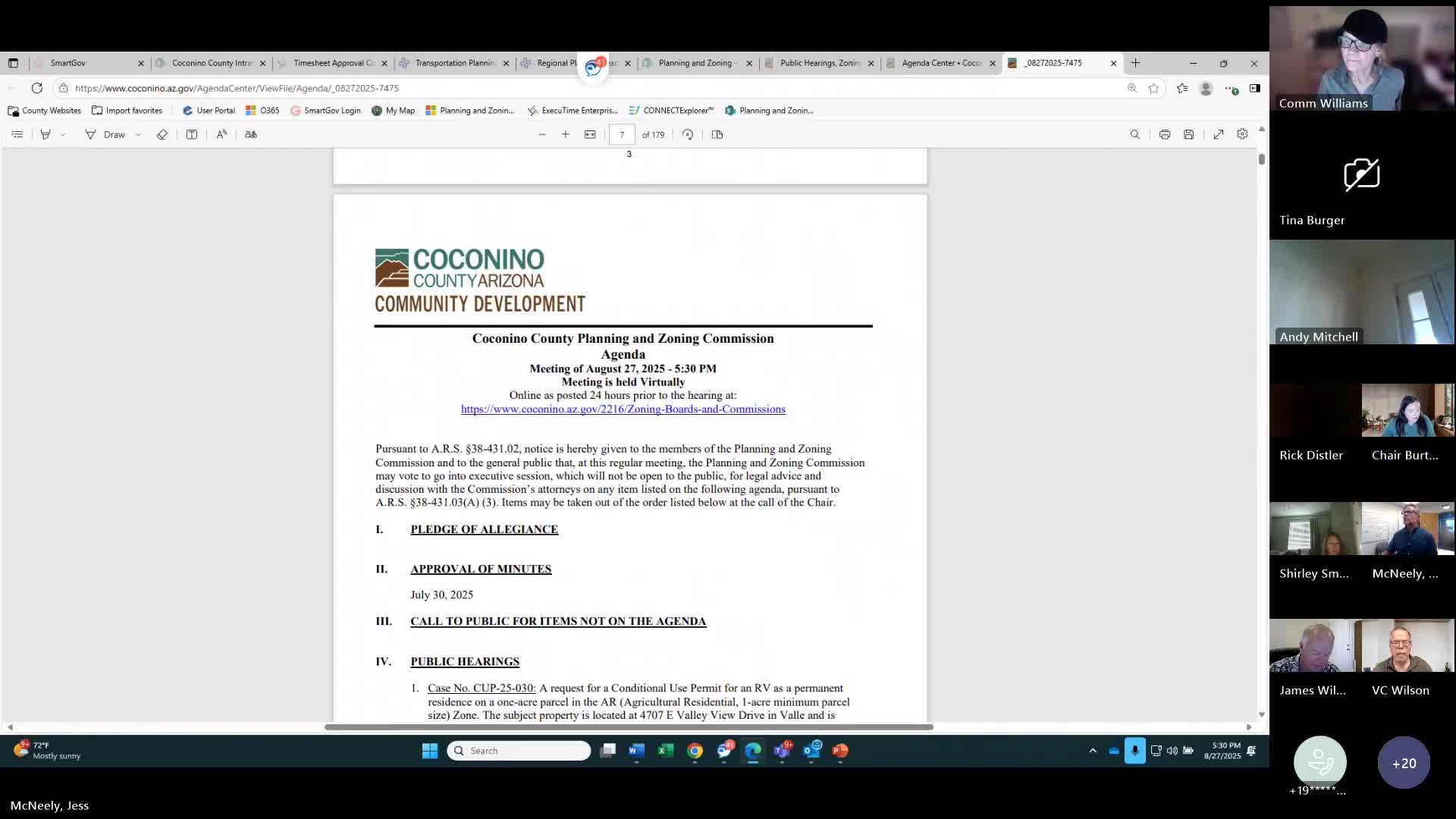 Coconino County Planning Commission Continues Discussion on Castellani Horse Boarding Permit