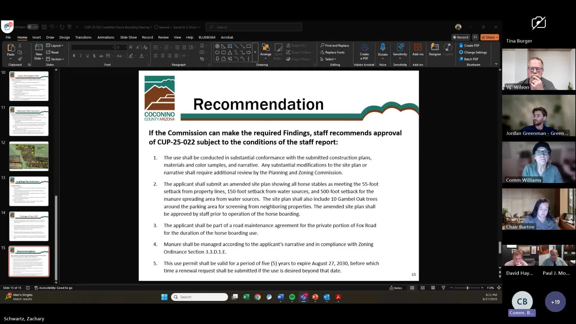 Commissioners Discuss Horse Boarding Regulations Near National Forest Property Line