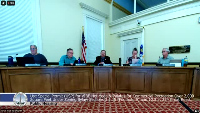 Select Board Approves Special Permit for Vibe Hot Yoga and Pilates in Acton
