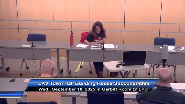 Town Committee discusses funding for building evaluations and virtual tours